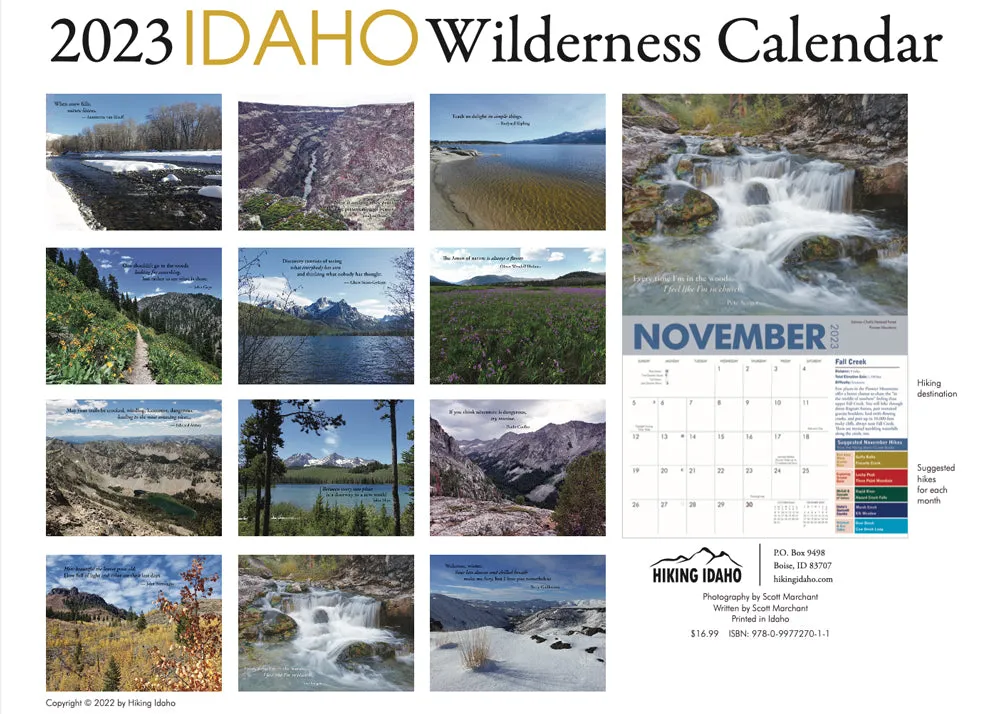 2023 Idaho Wilderness Calendar