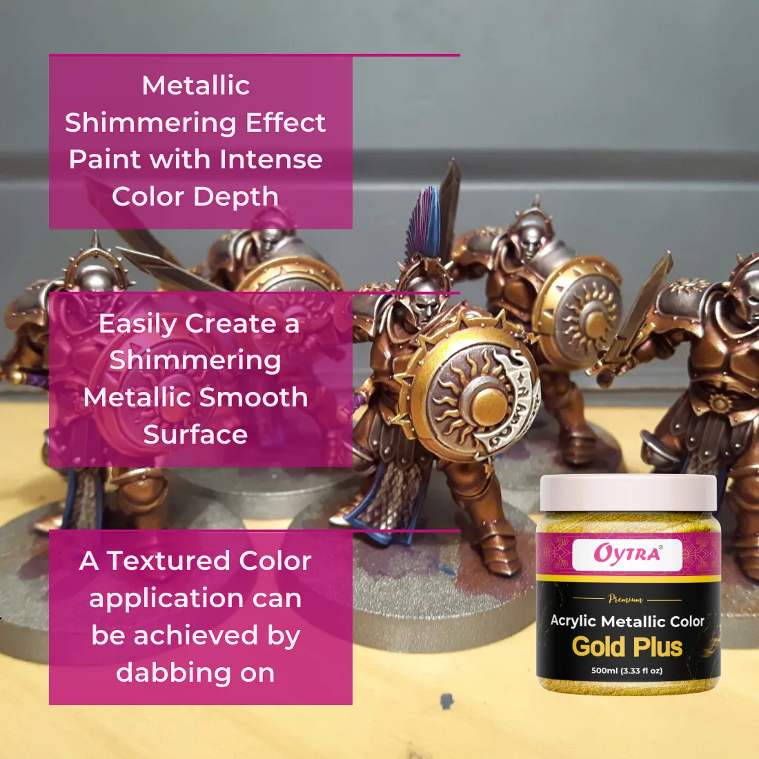 500 ml Metallic Acrylic Color Paint Gold