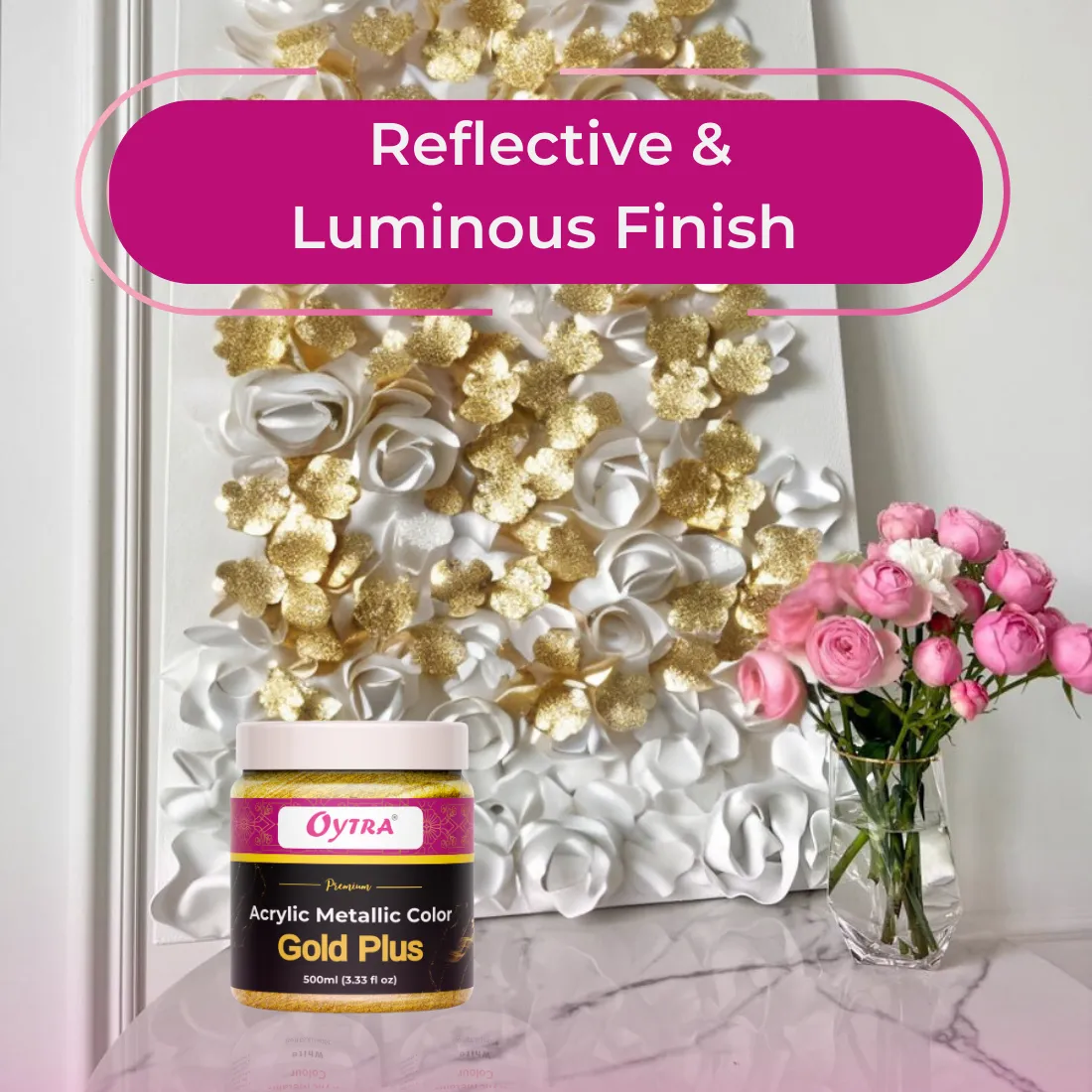 500 ml Metallic Acrylic Color Paint Gold