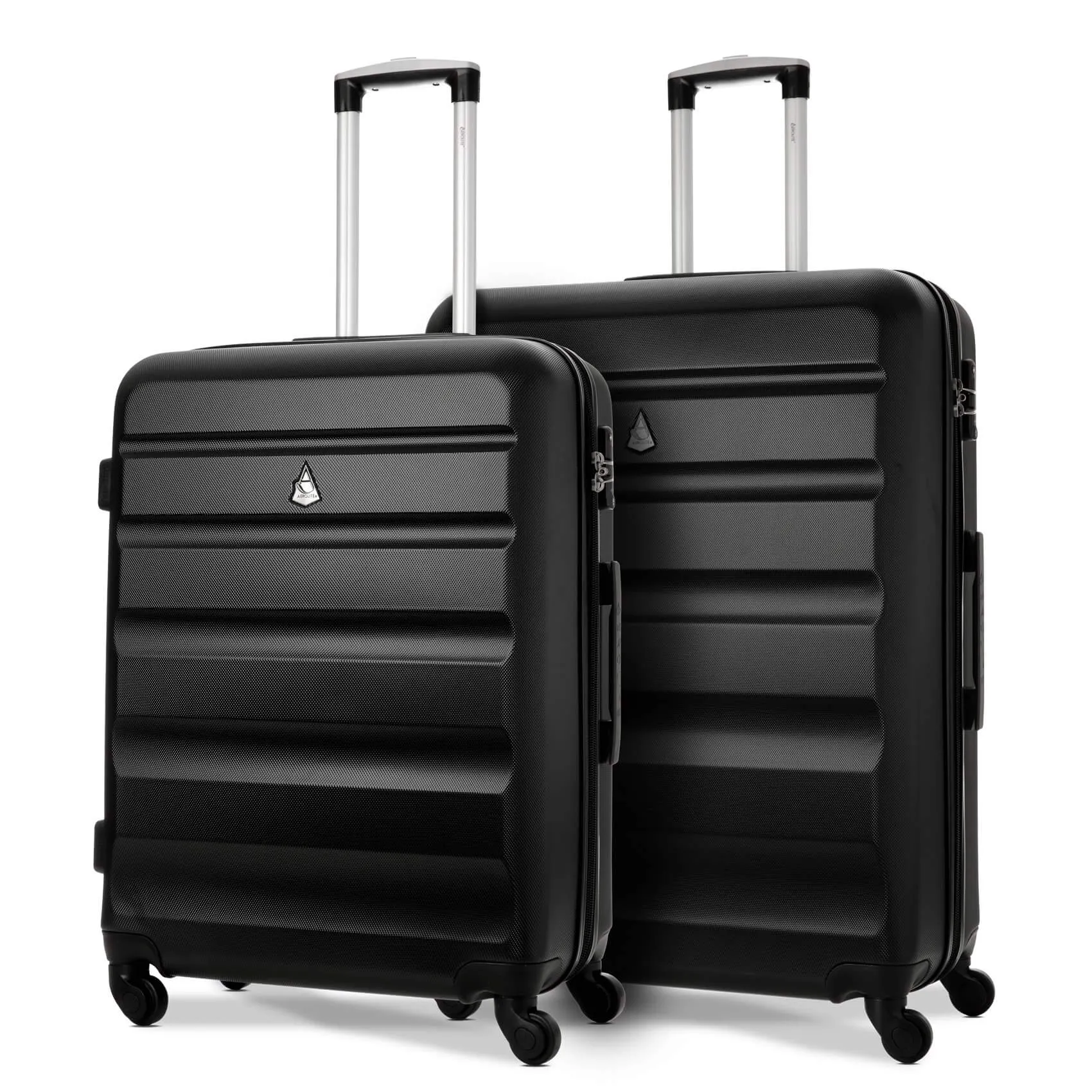 Aerolite Hard Shell Suitcase Luggage Travel Set (Medium   Large Hold Luggage Suitcase)