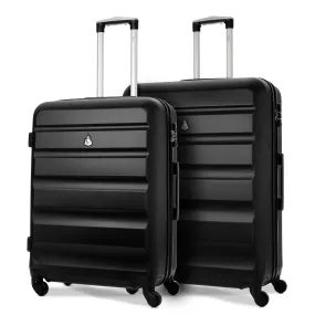 Aerolite Hard Shell Suitcase Luggage Travel Set (Medium   Large Hold Luggage Suitcase)