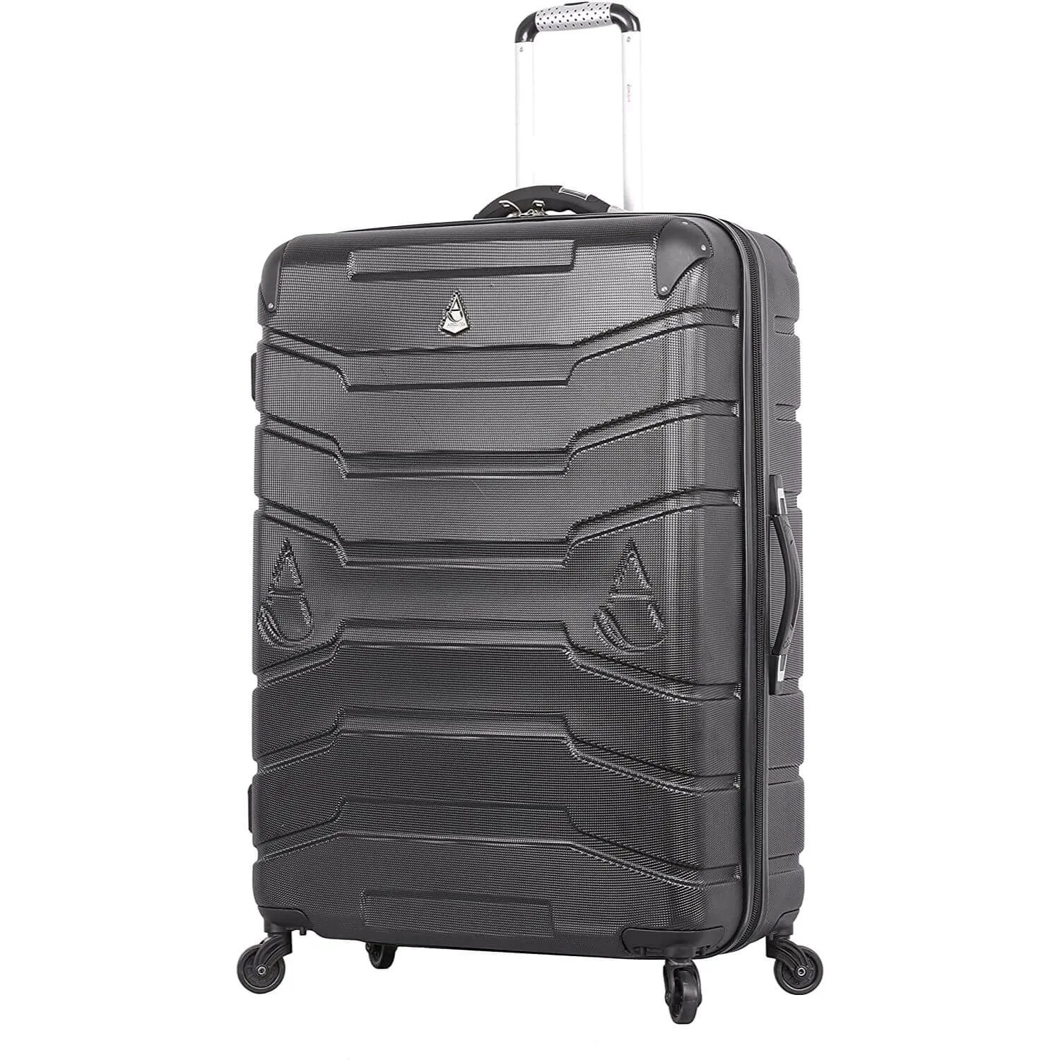Aerolite Lightweight 4 Wheel ABS Hard Shell Spinner Luggage (21” Cabin , 25” Medium Hold, 29” Large Hold) With inbuilt USB Port (21"), Inbuilt Luggage Scale (25" & 29"), Charcoal