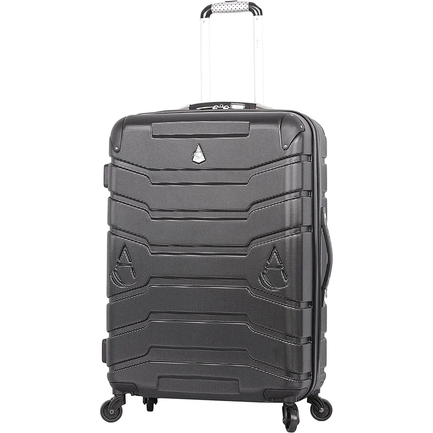 Aerolite Lightweight 4 Wheel ABS Hard Shell Spinner Luggage (21” Cabin , 25” Medium Hold, 29” Large Hold) With inbuilt USB Port (21"), Inbuilt Luggage Scale (25" & 29"), Charcoal