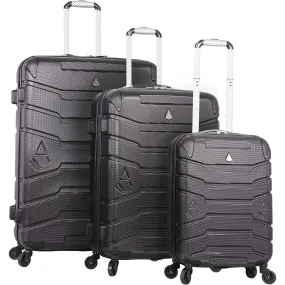 Aerolite Lightweight 4 Wheel ABS Hard Shell Spinner Luggage (21” Cabin , 25” Medium Hold, 29” Large Hold) With inbuilt USB Port (21"), Inbuilt Luggage Scale (25" & 29"), Charcoal