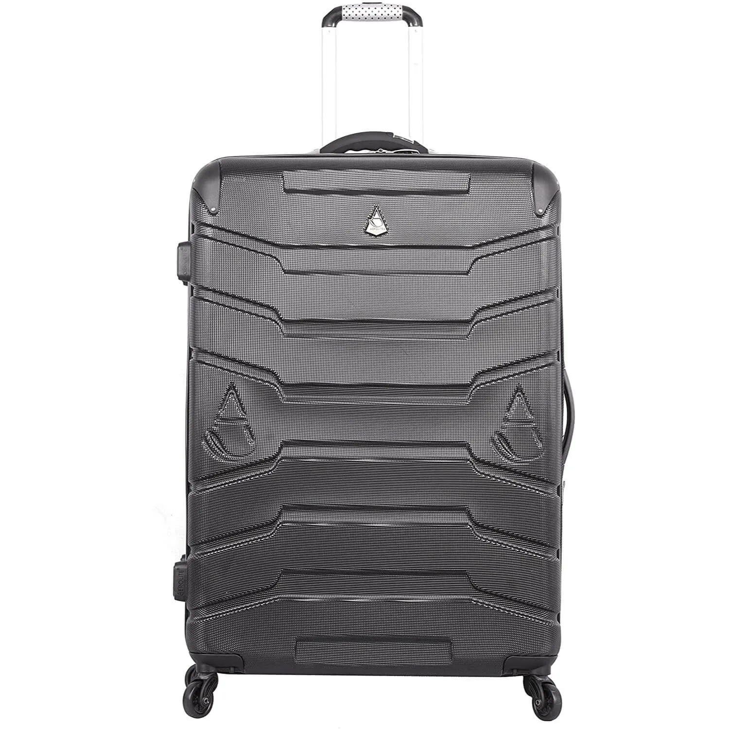 Aerolite Lightweight 4 Wheel ABS Hard Shell Spinner Luggage (21” Cabin , 25” Medium Hold, 29” Large Hold) With inbuilt USB Port (21"), Inbuilt Luggage Scale (25" & 29"), Charcoal