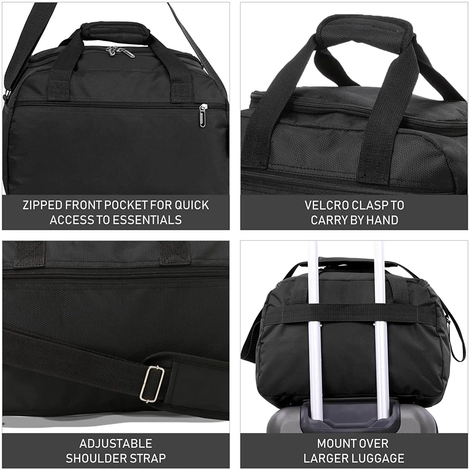 Aerolite Ryanair Bundle (55x35x20cm) Lightweight ABS Hard Shell Travel Carry On Cabin Suitcase   (40x20x25cm) Ryanair MAXIMUM Sized Holdall Cabin Bag