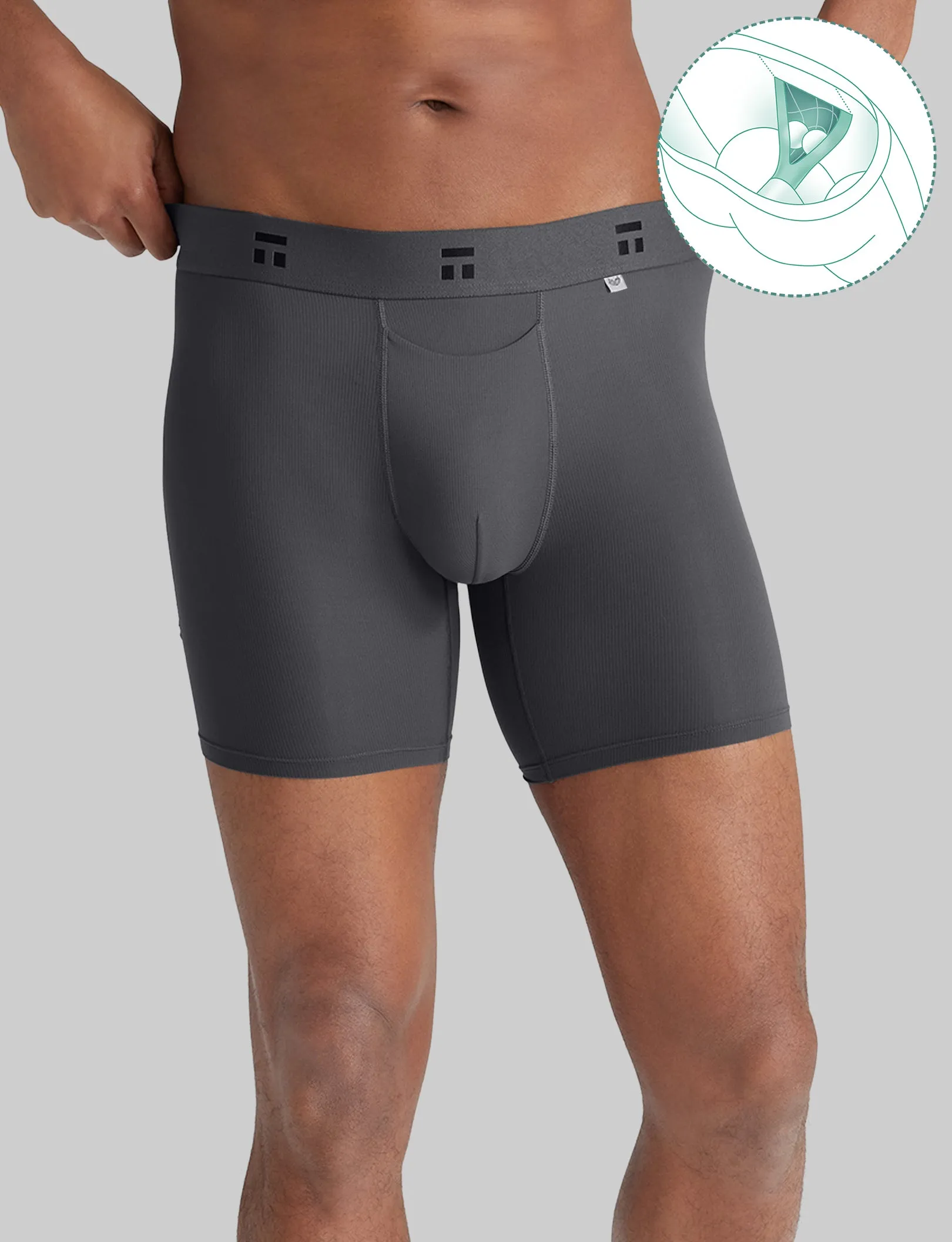 Air Hammock Pouch™ Mid-Length Boxer Brief 6" (3-Pack)