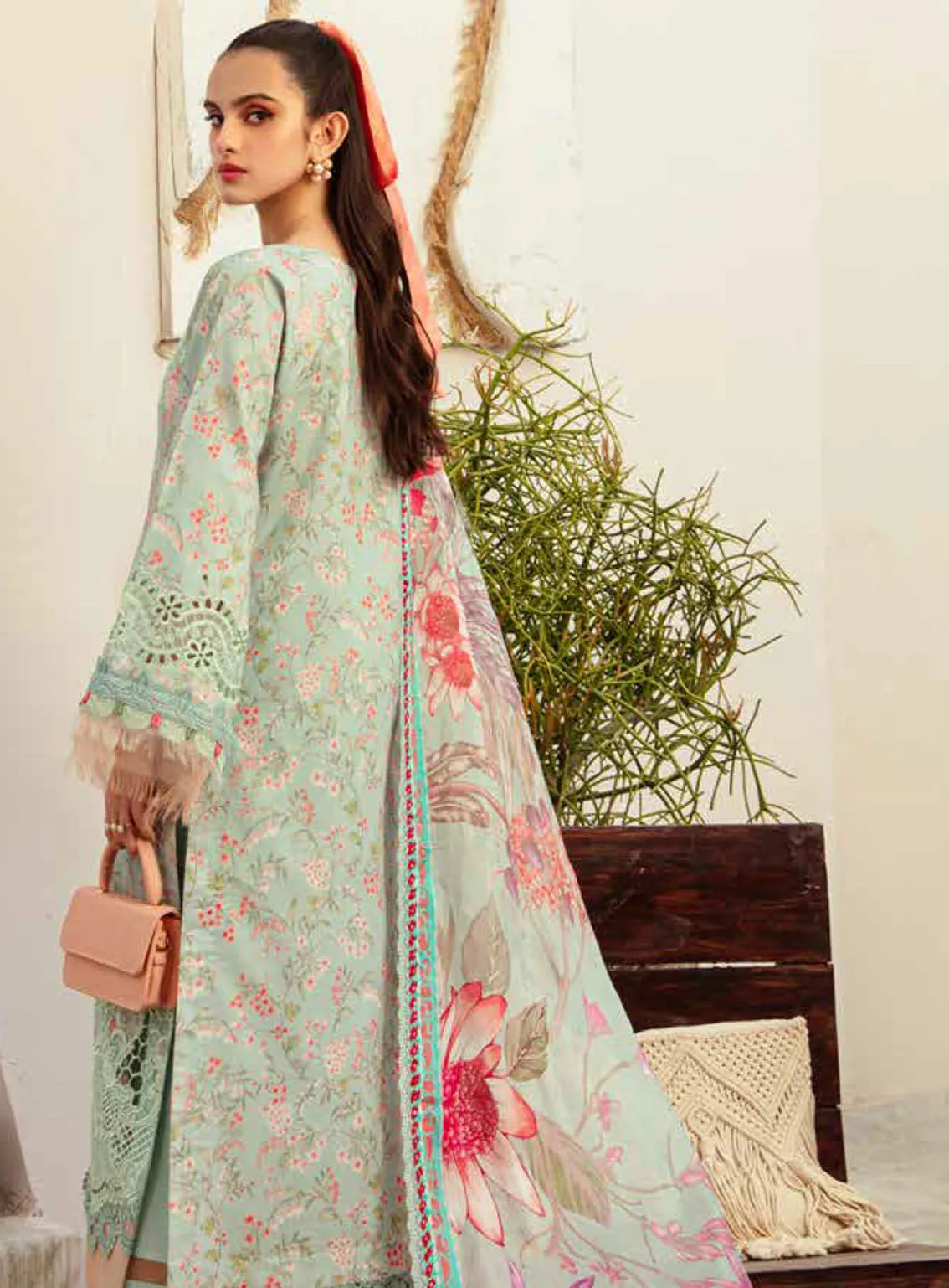 Alif Affordable By AJR Couture Embroidered Lawn 3 Piece Unstitched Suit AJR24AA AFL-06 MISTY MORNING