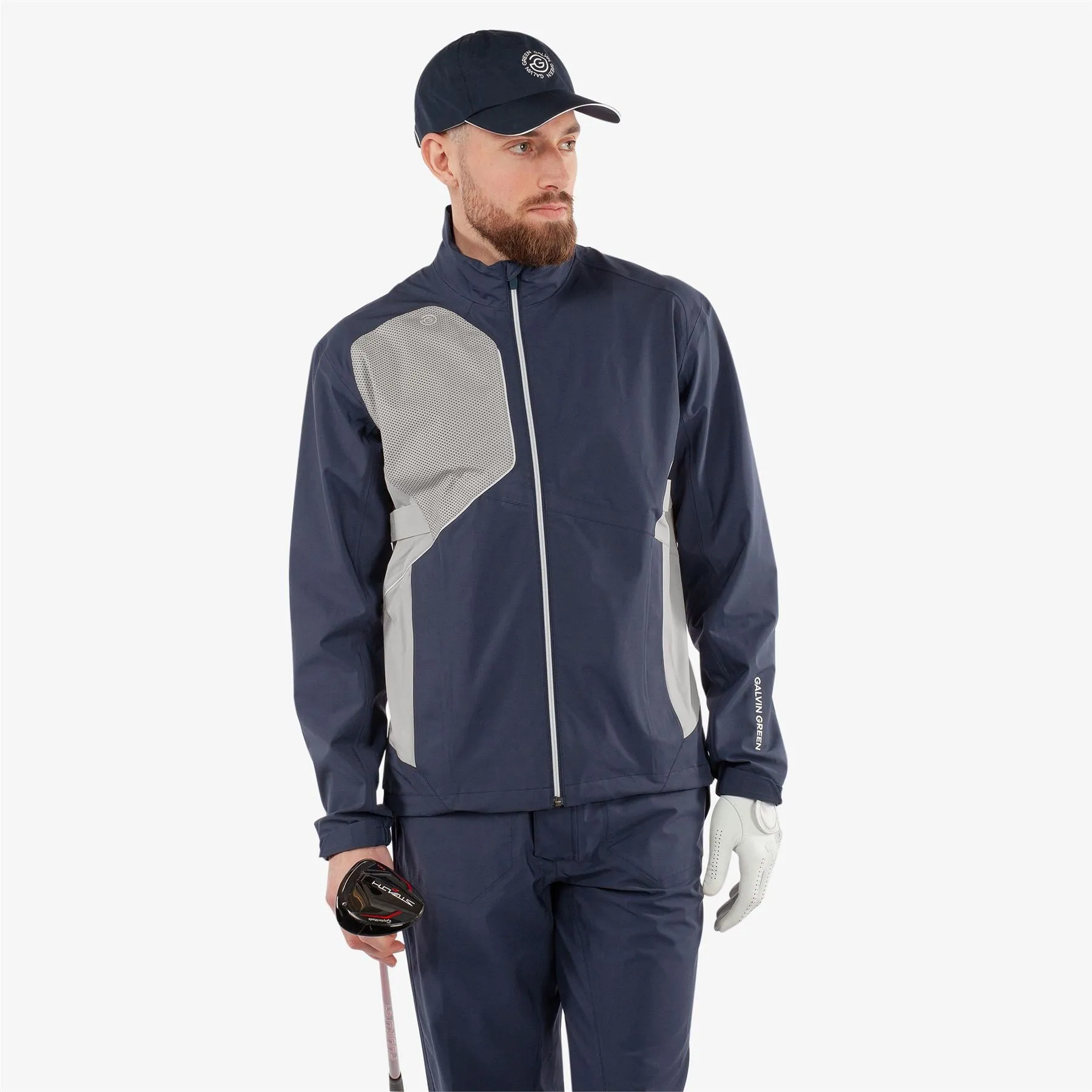 Ames PERTEX Waterproof Jacket Navy/Cool Grey - 2025