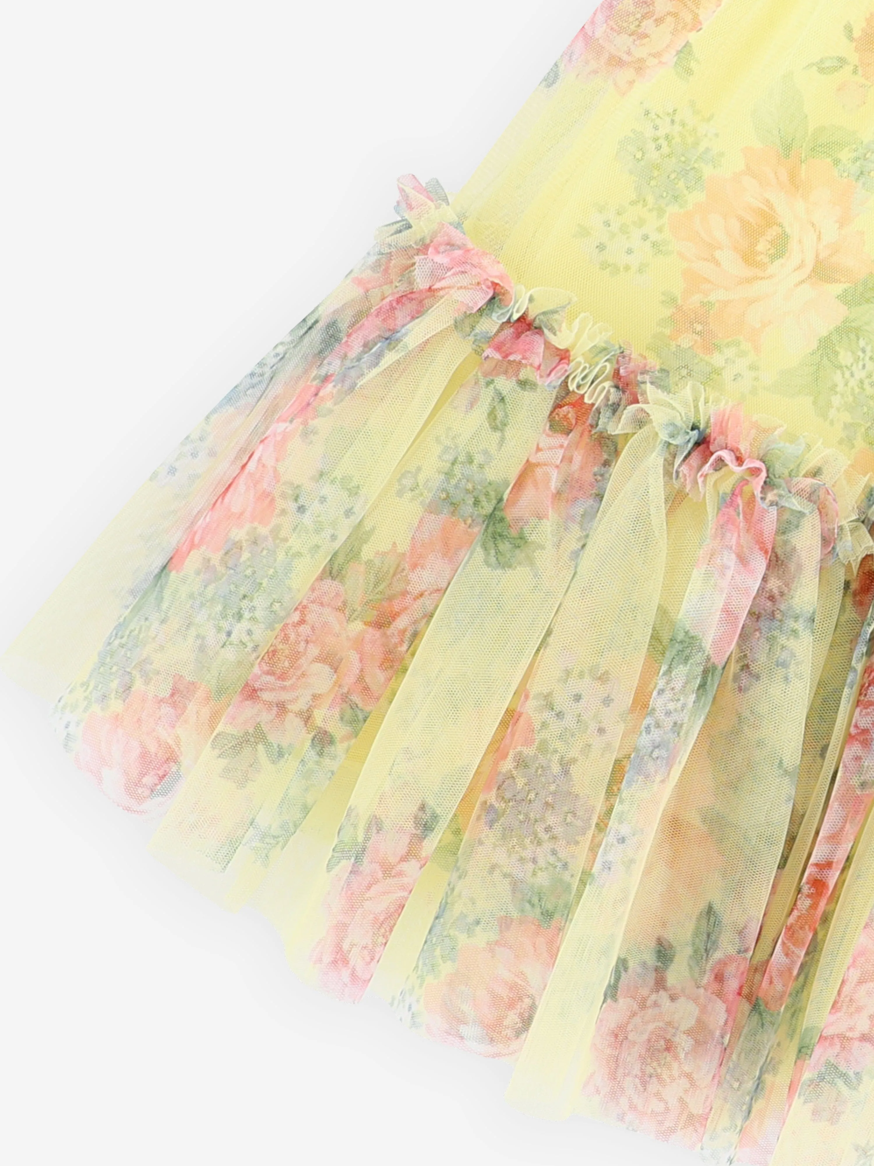 Angels Face Girls Marigold Flower Tulle Dress in Yellow