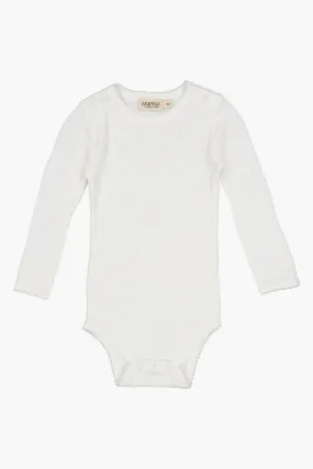 Baby Onesie MarMar Copenhagen Benedicte Pointelle Girls - Cloud