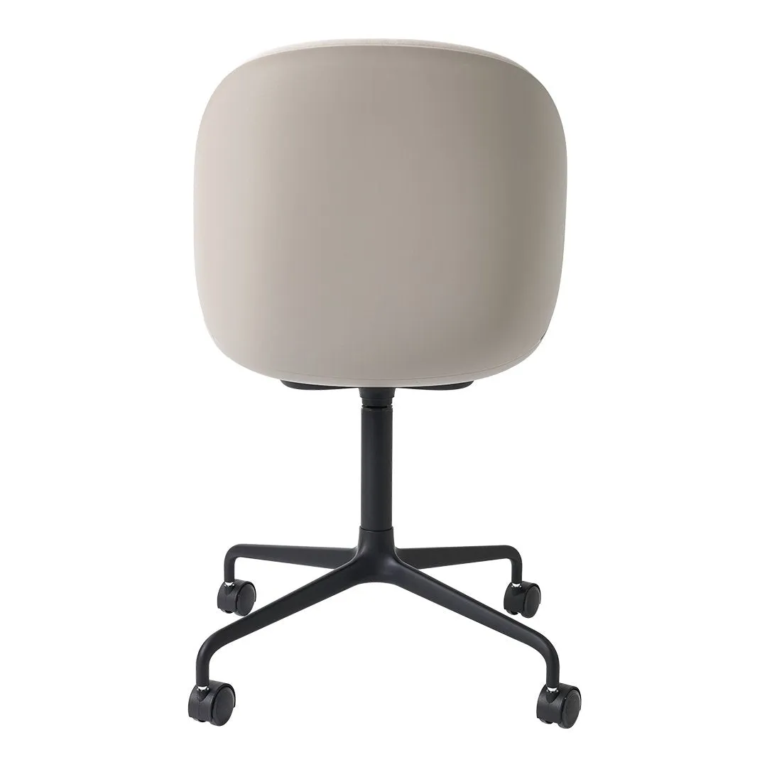 Beetle Meeting Chair - Black 4-Star Base w/ Castors - Front Upholstered