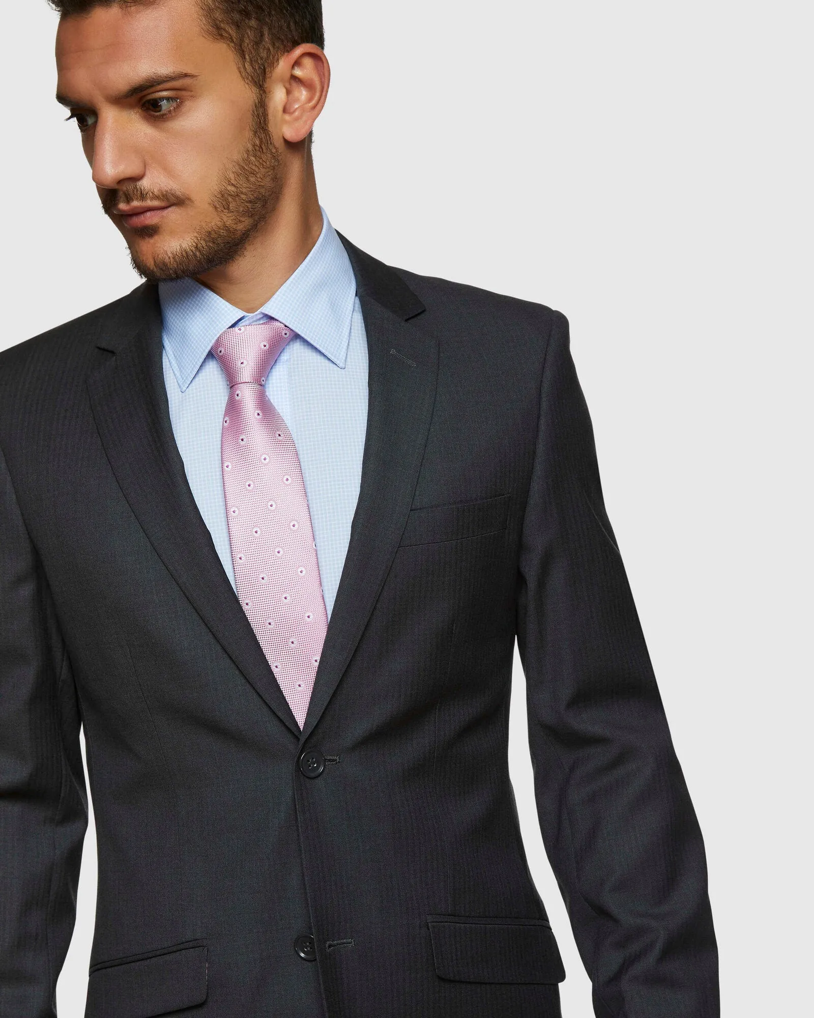 Big Mens PGH Pure Wool Charcoal Suit Set