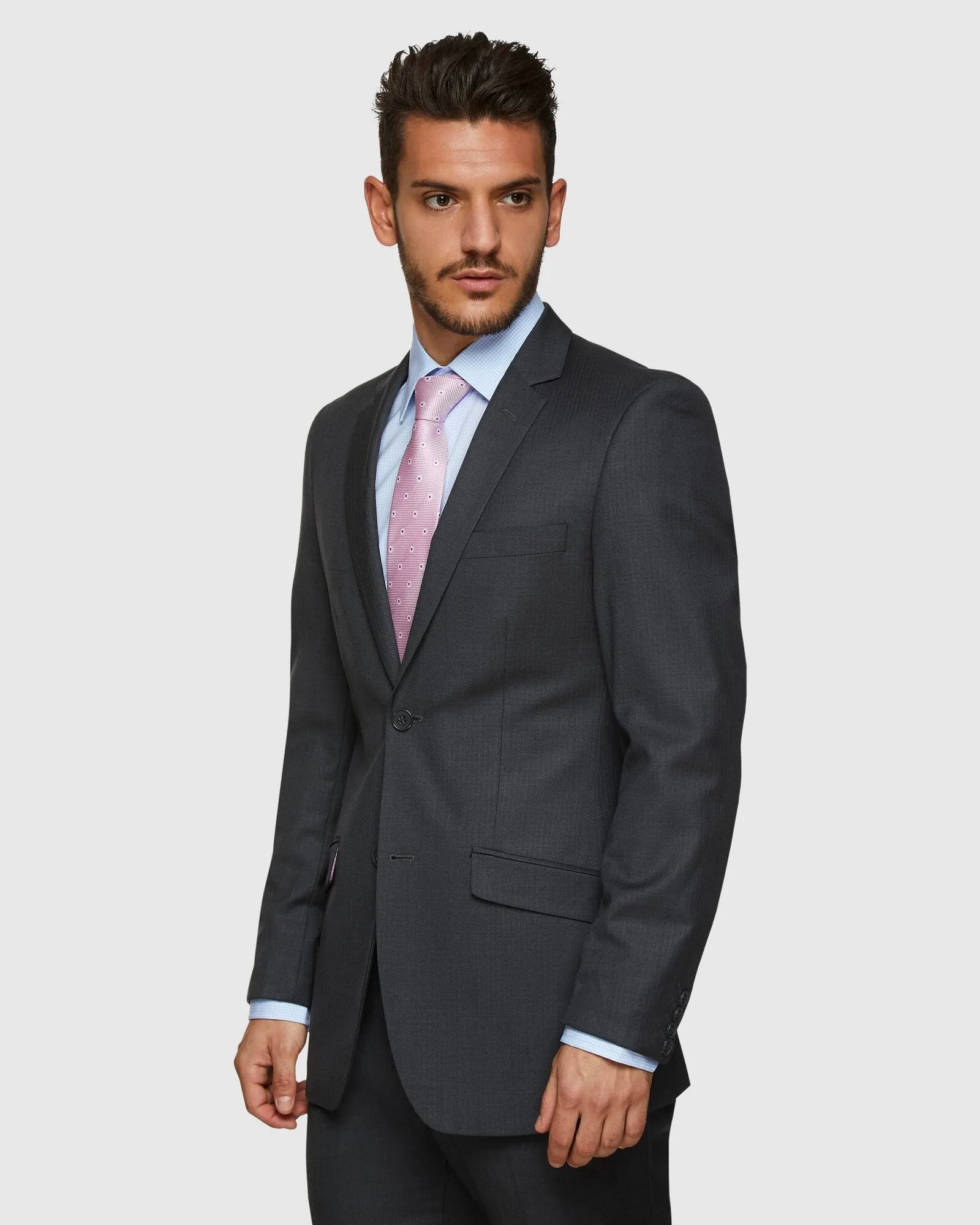 Big Mens PGH Pure Wool Charcoal Suit Set