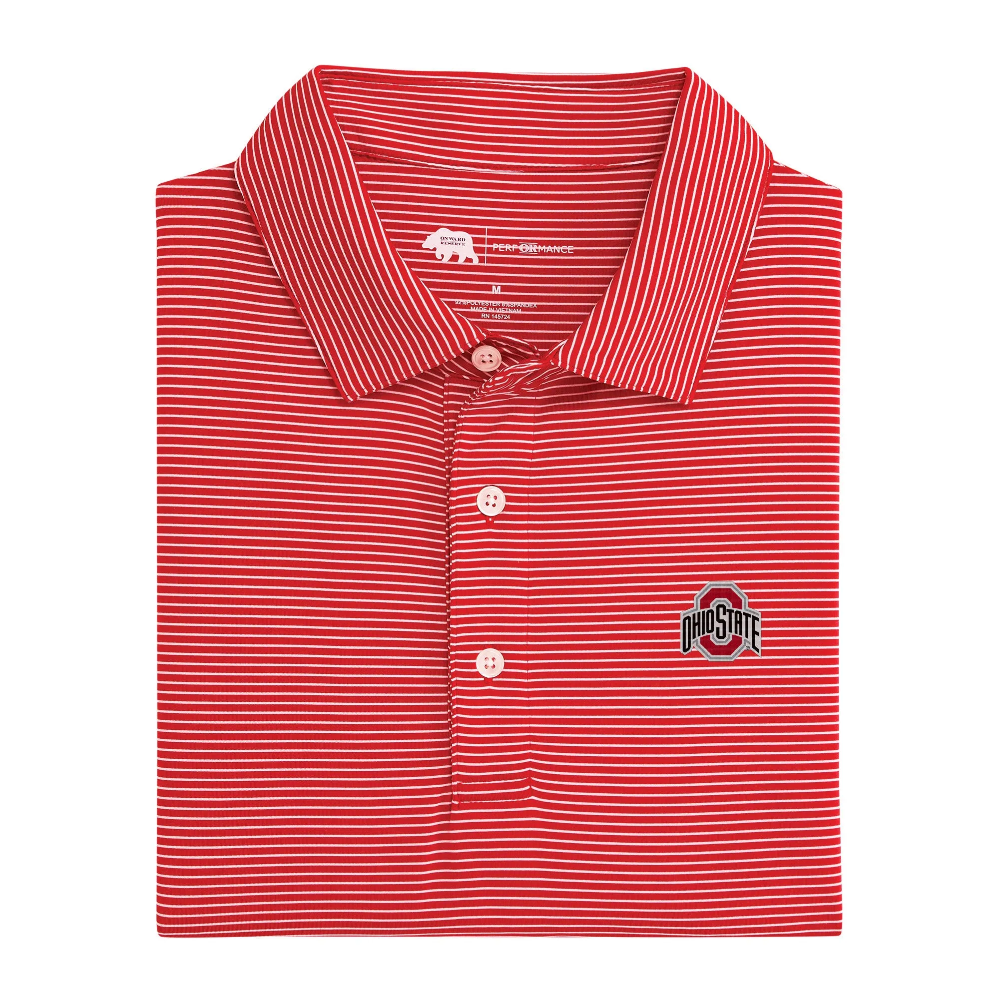 Birdie Stripe Ohio State Performance Polo