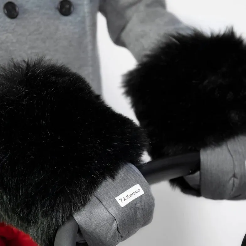 Blanket 212 Evolution Heather Grey & Warmmuffs Black Fur Heather Grey