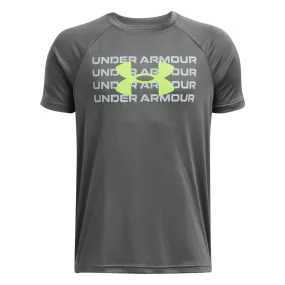 Boys' Under Armour Youth Tech Wordmark Logo T-Shirt
