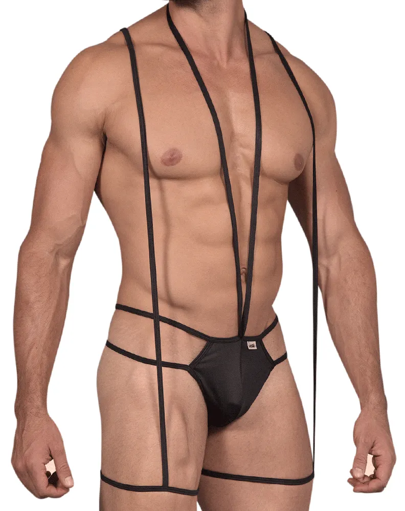 Candyman 99470 Bodysuit Thongs Black
