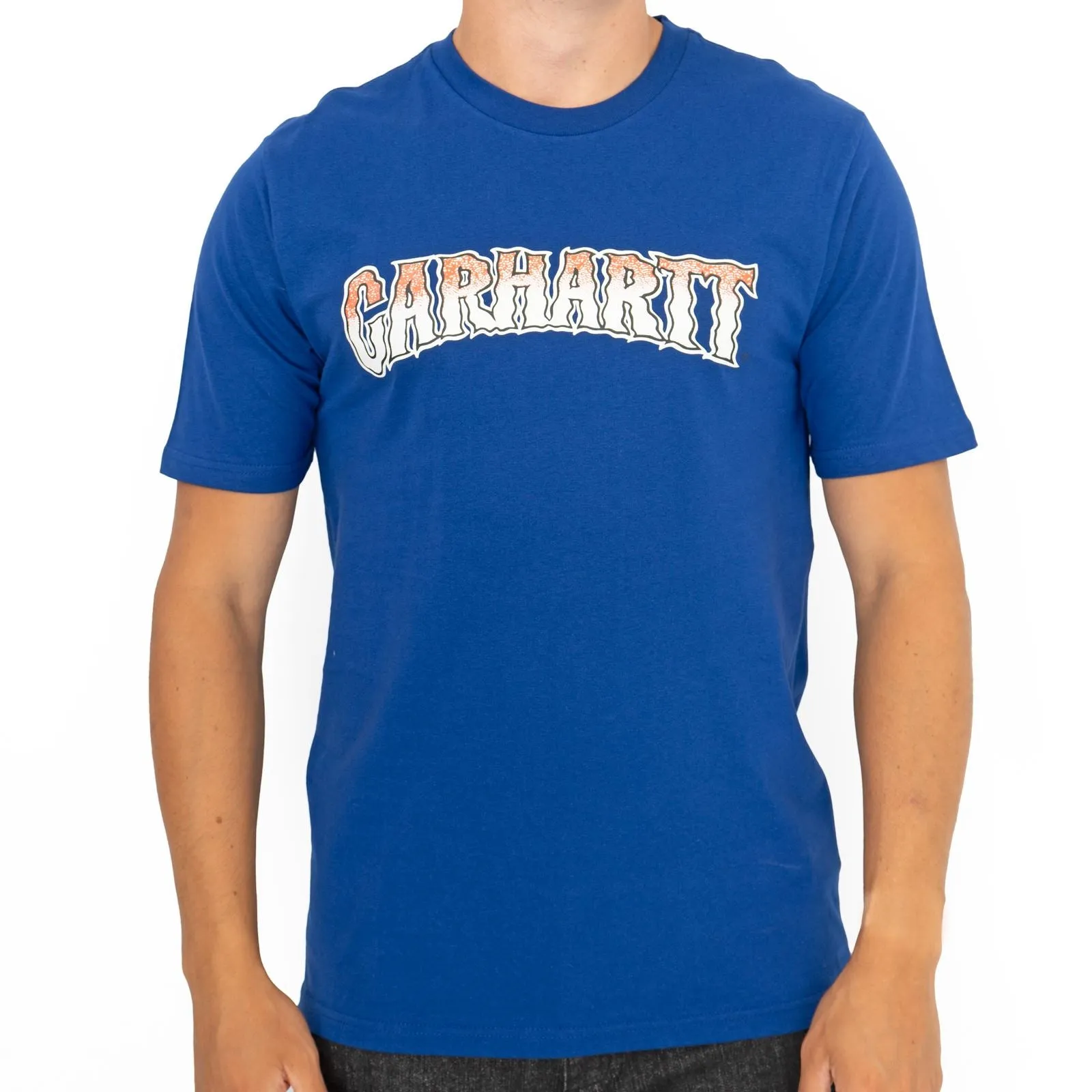 Carhartt WIP Mens Slow Script Blue Cotton T-shirt