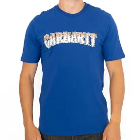 Carhartt WIP Mens Slow Script Blue Cotton T-shirt