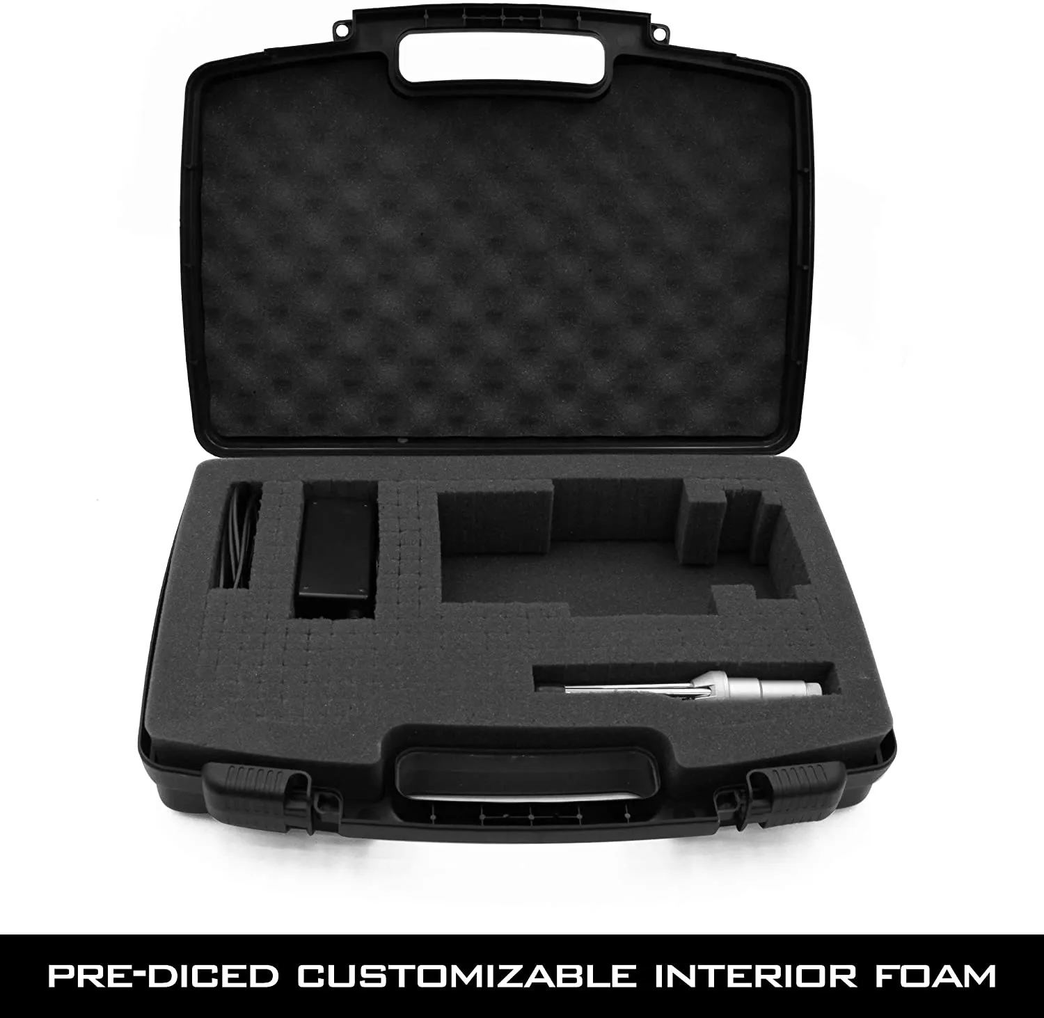CASEMATIX Travel Case Compatible with Zoom H8 Handy Recorder - Hard Shell Carrier for Audio Recorder and Accessories with Customizable Foam Interior