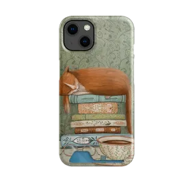 Cat and Books By Maja Lindberg Case and Card Case