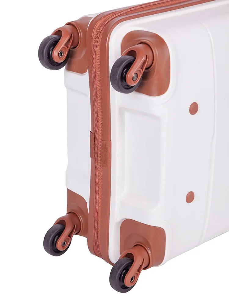 Cellini Spinn 53cm Carry On Spinner | White/Tan