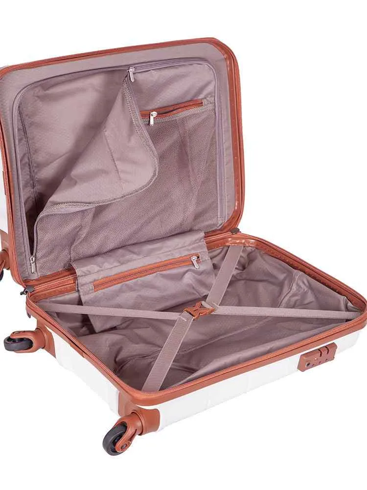Cellini Spinn 53cm Carry On Spinner | White/Tan