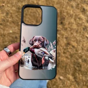 Chocolate duck dog V2 hunting phone case for iPhone and Samsung