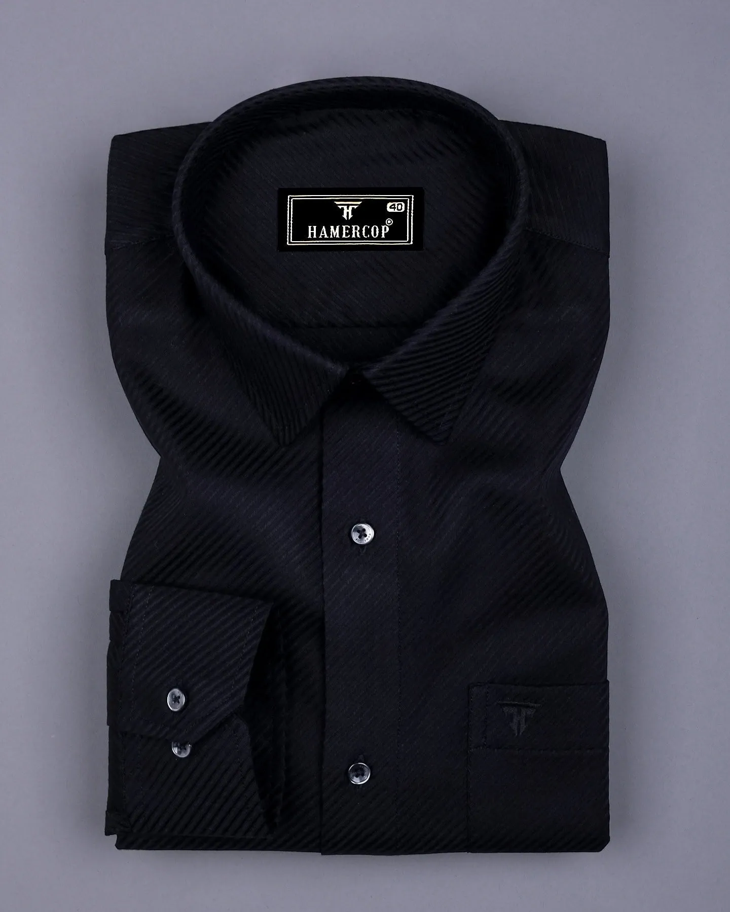 Cinchona Black Solid Premium Giza Cotton Shirt
