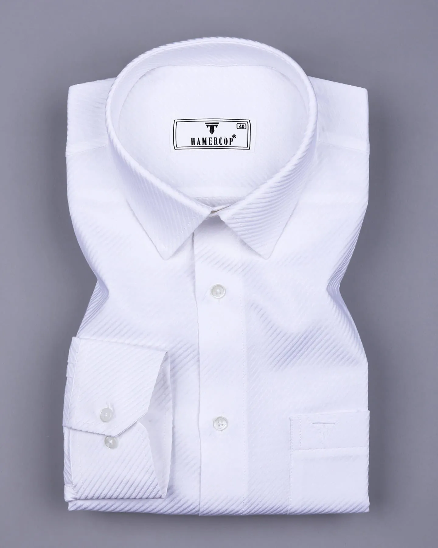 Cinchona White Solid Premium Giza Cotton Shirt