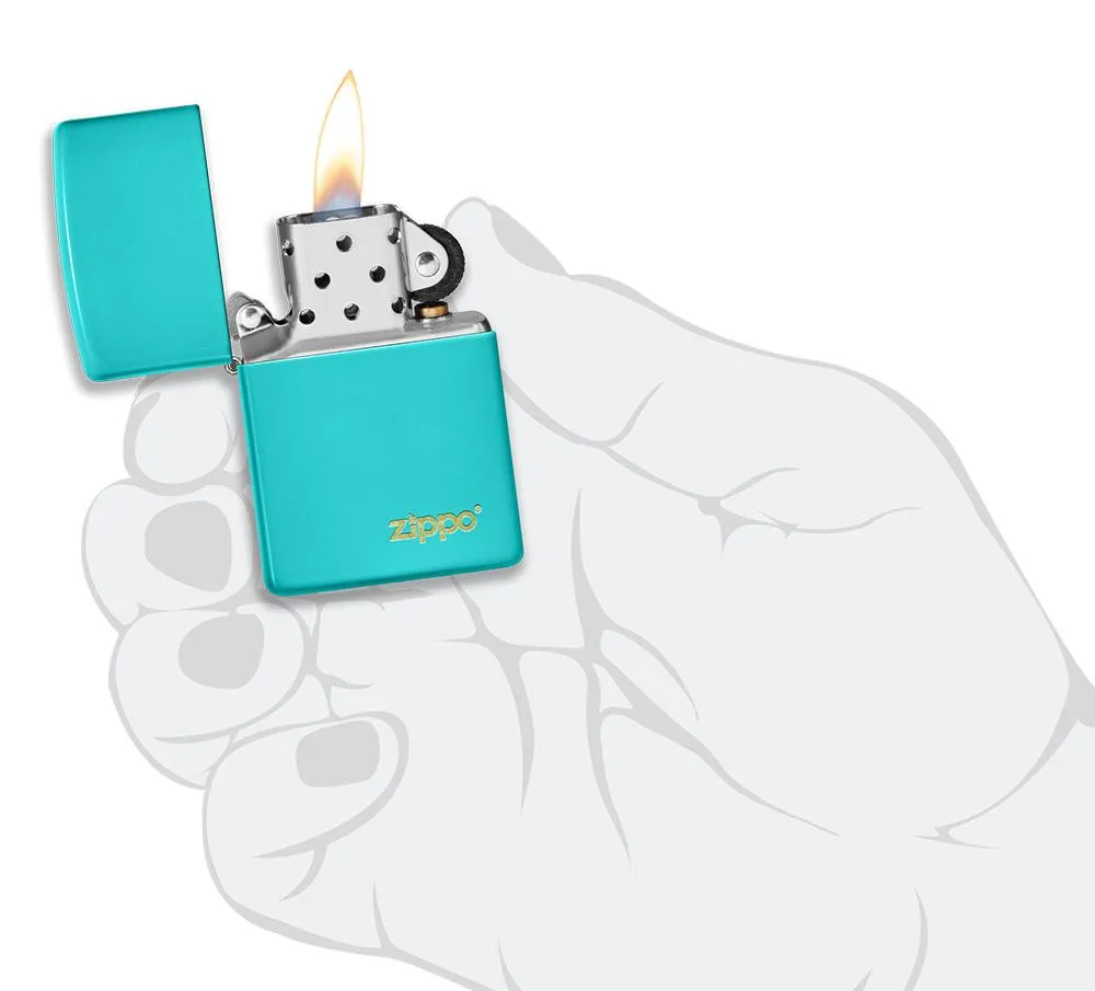 Classic Flat Turquoise Zippo Logo