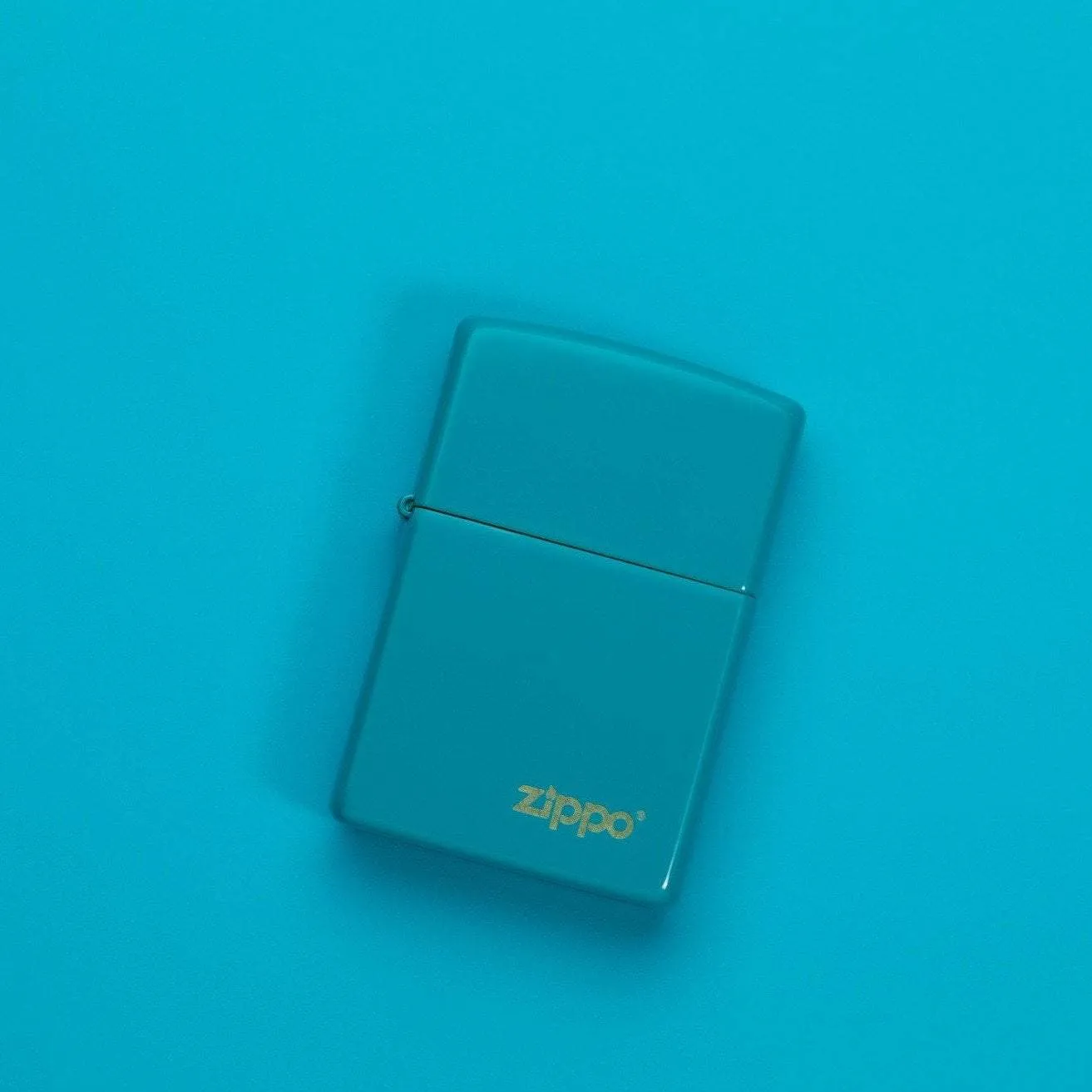 Classic Flat Turquoise Zippo Logo