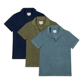 Coastal Terry Polo 3 Pack