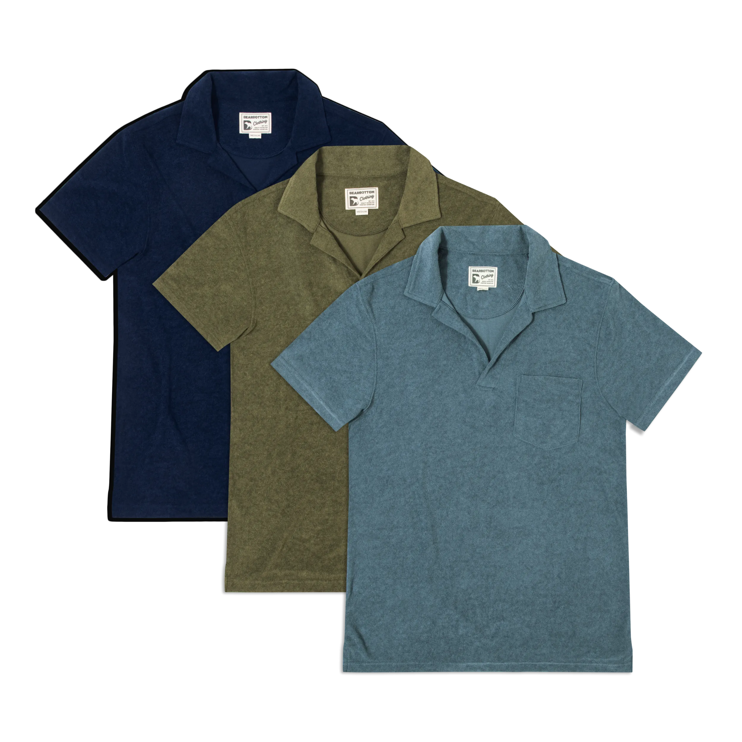 Coastal Terry Polo 3 Pack