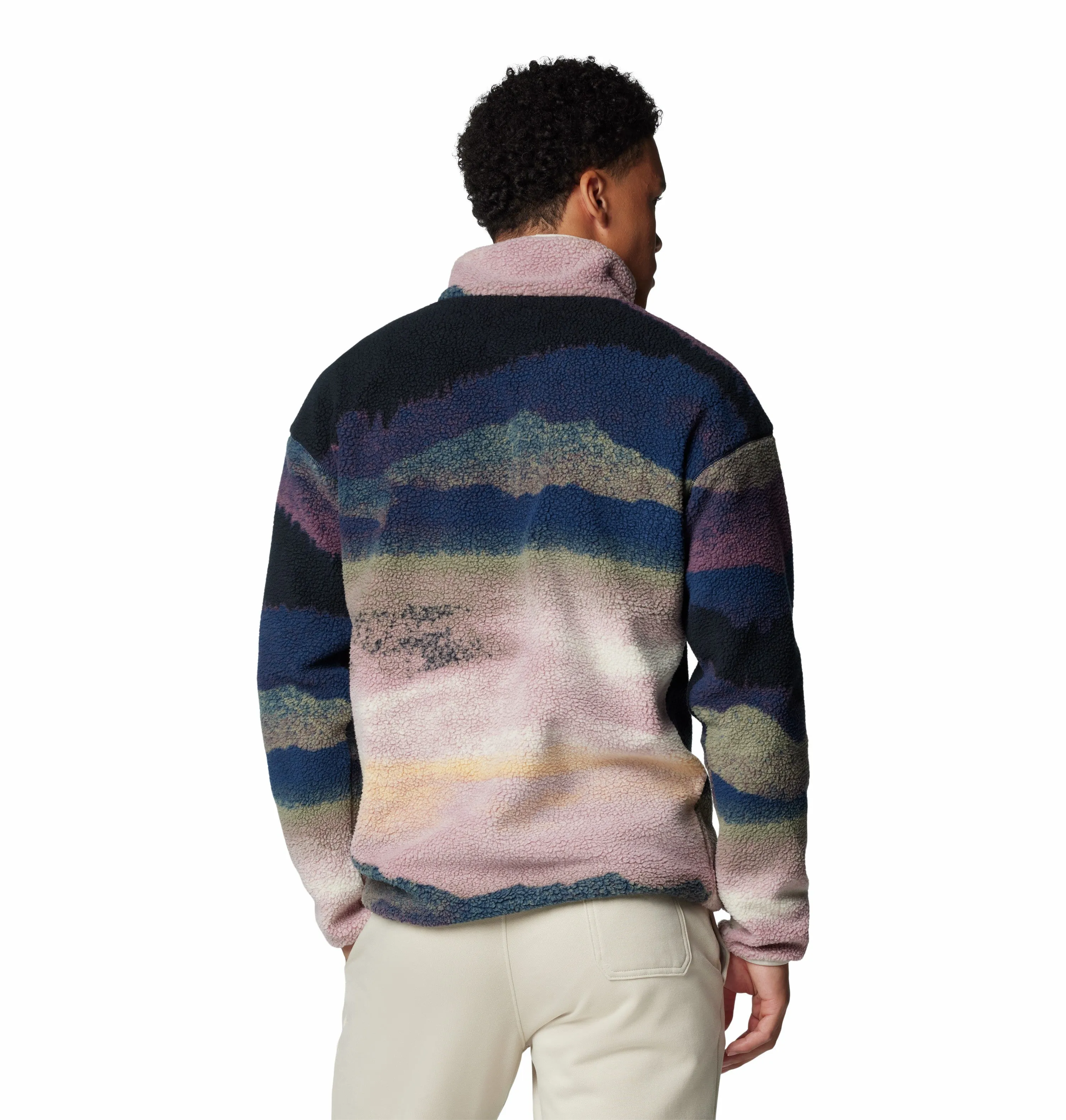 Columbia Men's Regular Fit Helvetia Overhead Fleece-NAVY