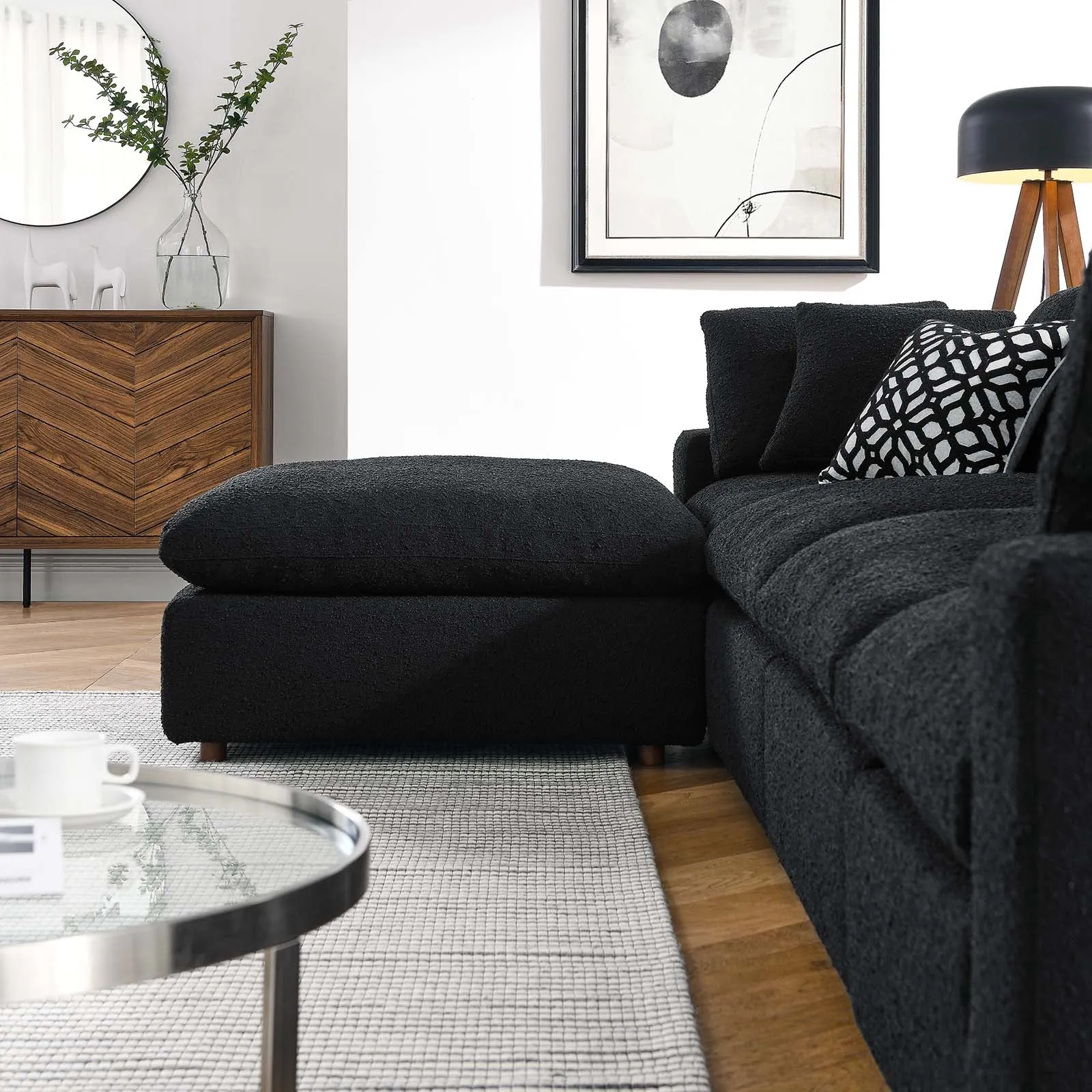 Commix Down Filled Overstuffed Boucle Fabric 5-Piece Sectional Sofa by Modway