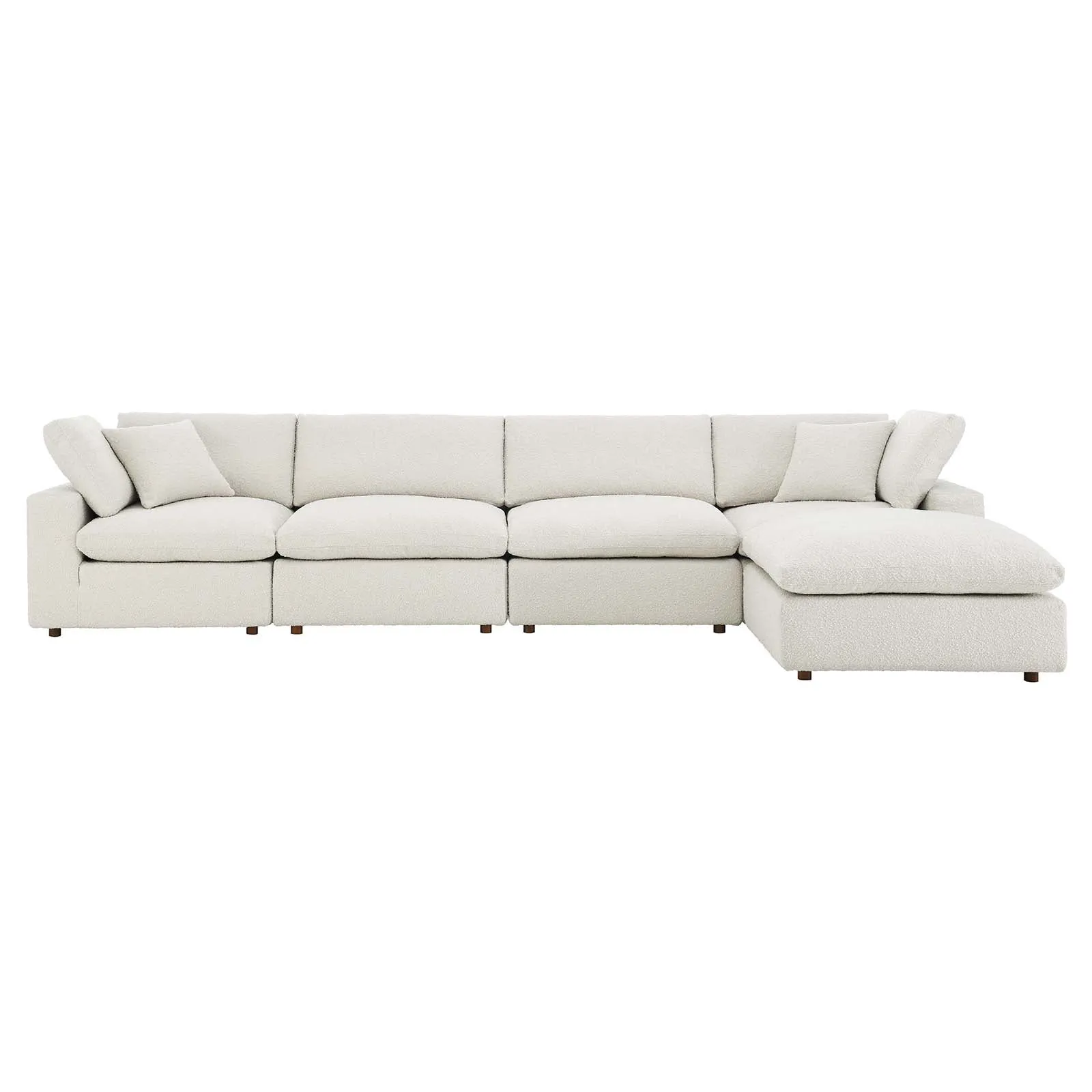Commix Down Filled Overstuffed Boucle Fabric 5-Piece Sectional Sofa by Modway