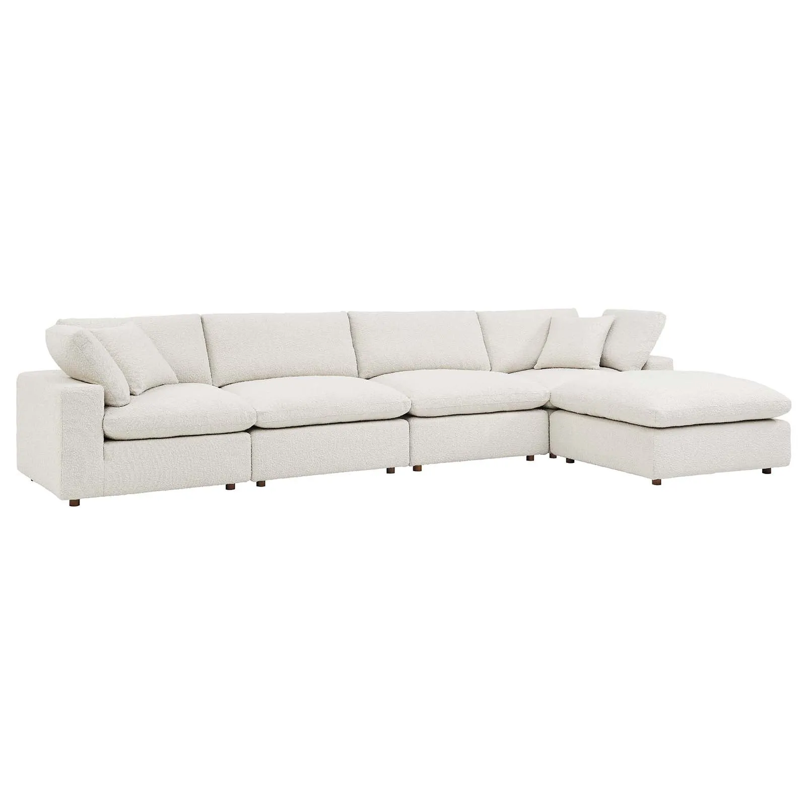 Commix Down Filled Overstuffed Boucle Fabric 5-Piece Sectional Sofa by Modway