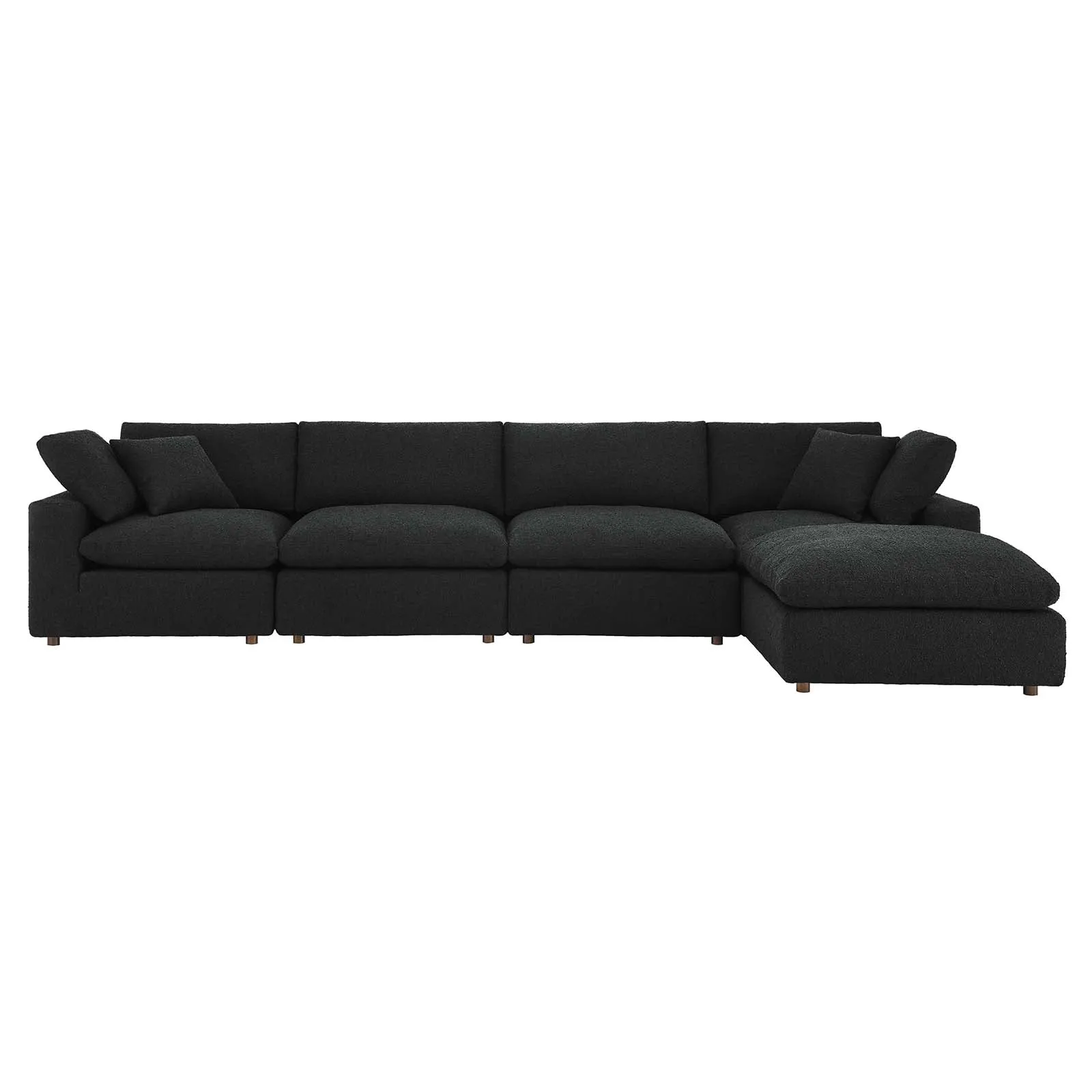 Commix Down Filled Overstuffed Boucle Fabric 5-Piece Sectional Sofa by Modway