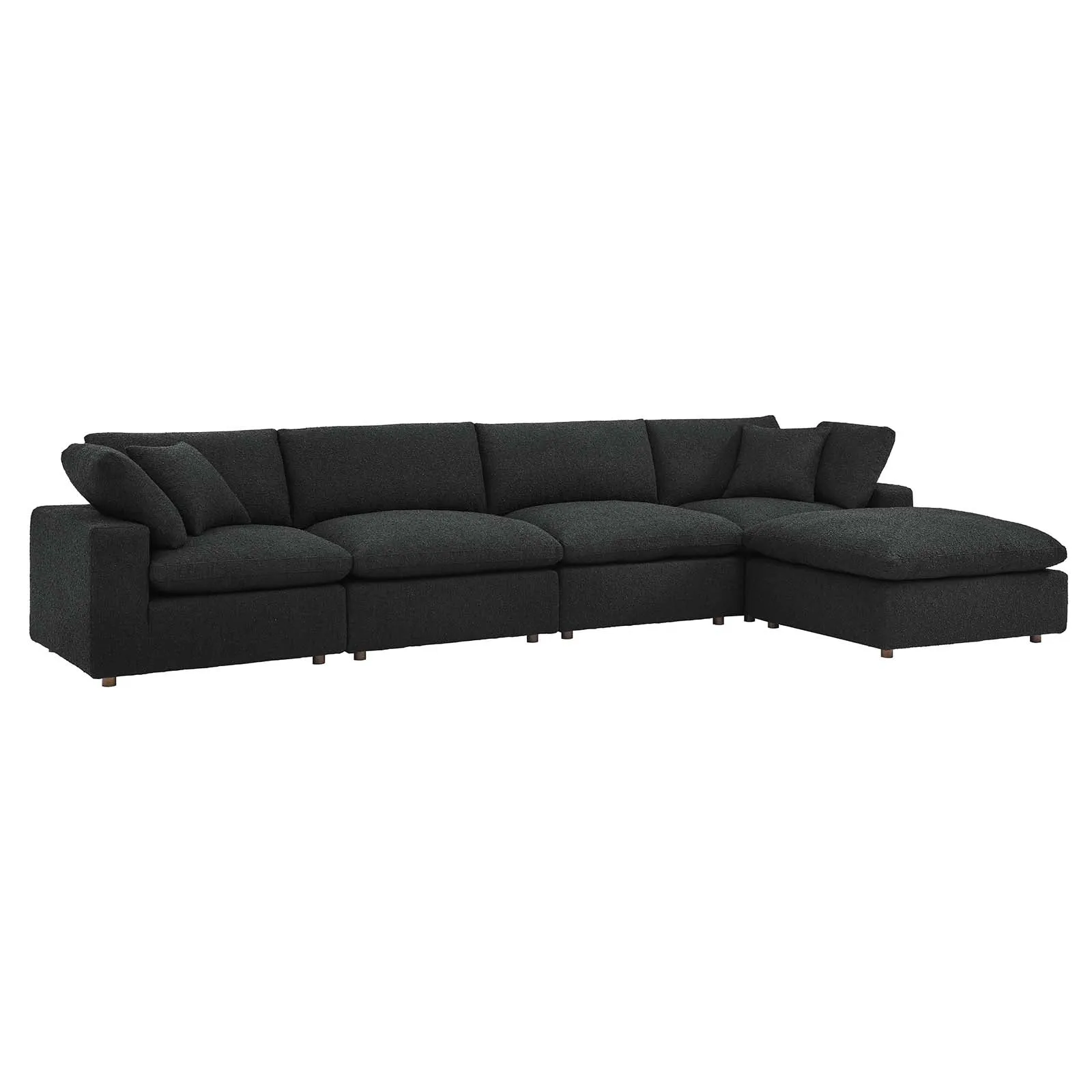 Commix Down Filled Overstuffed Boucle Fabric 5-Piece Sectional Sofa by Modway