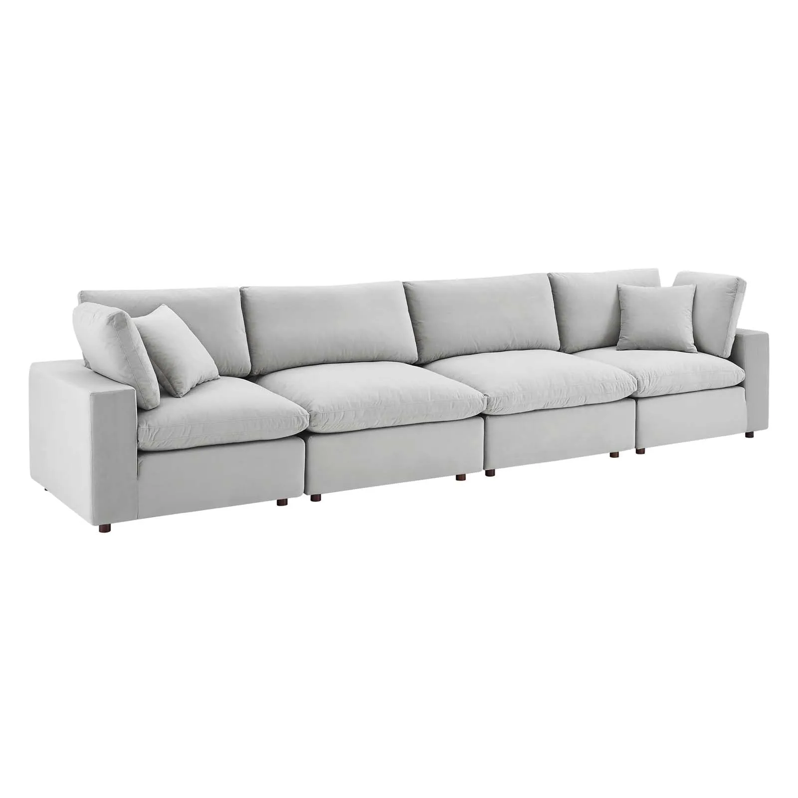 Commix Down Filled Overstuffed Performance Velvet 4-Seater Sofa by Modway