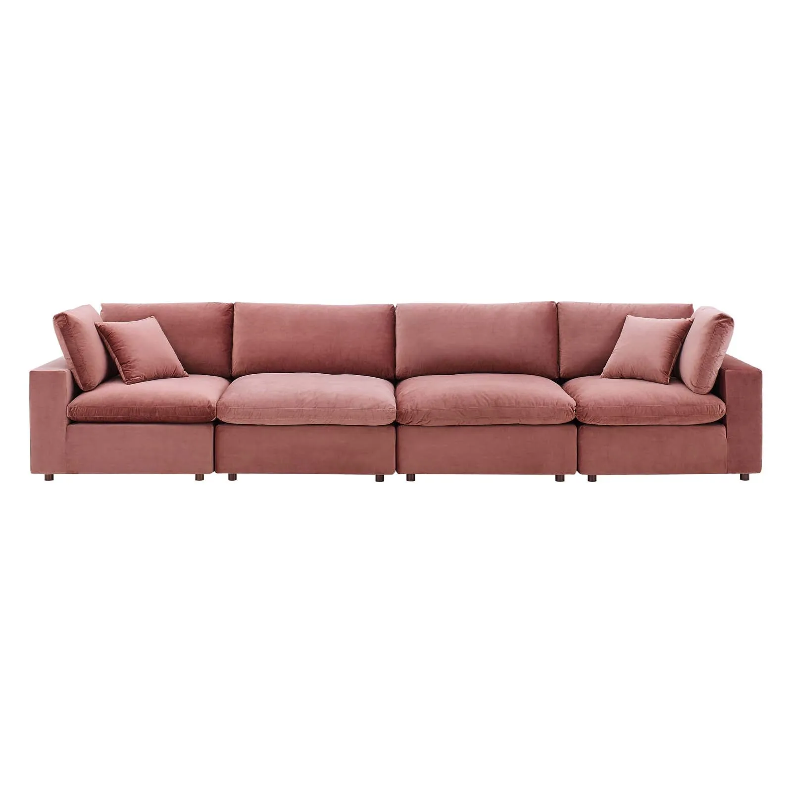 Commix Down Filled Overstuffed Performance Velvet 4-Seater Sofa by Modway