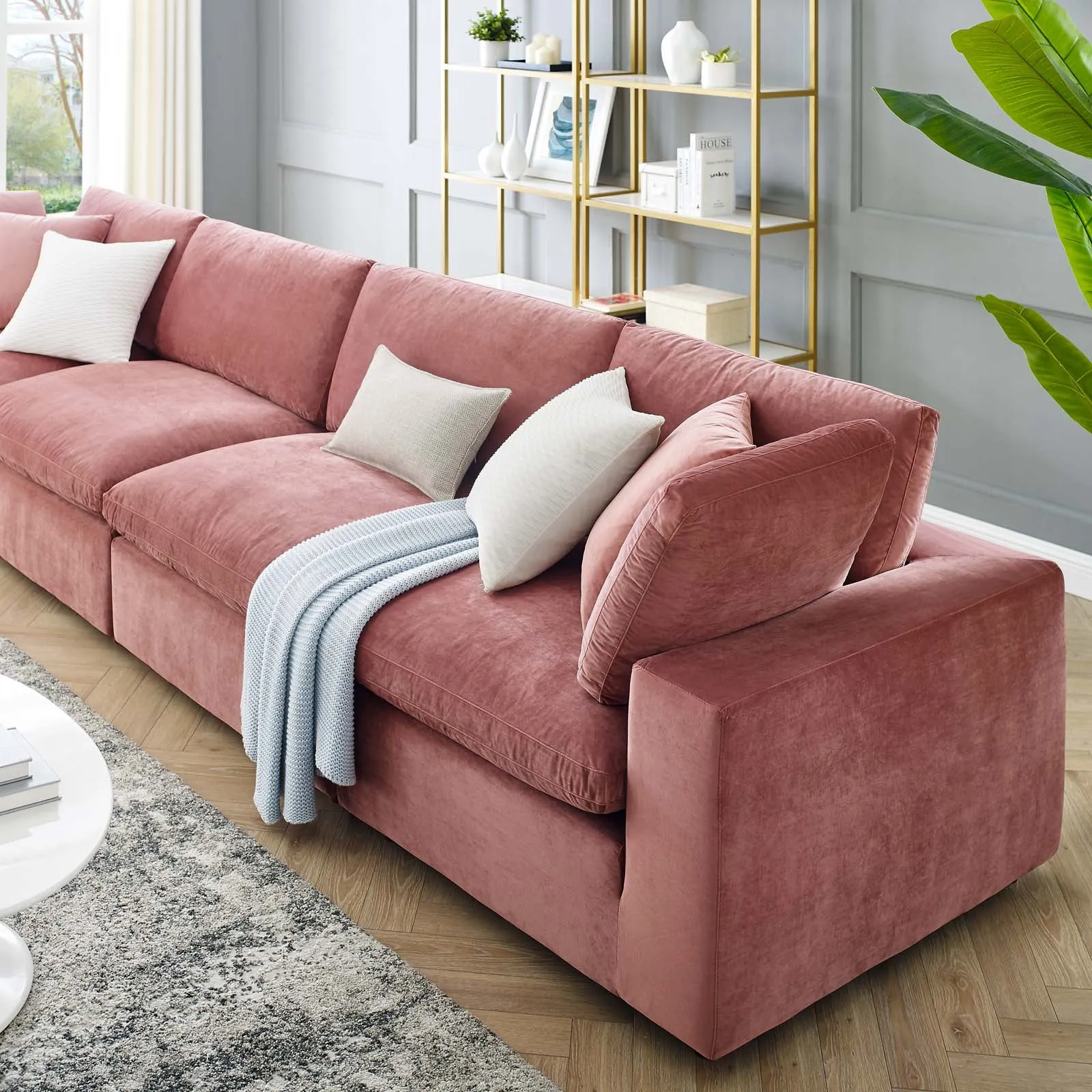 Commix Down Filled Overstuffed Performance Velvet 4-Seater Sofa by Modway
