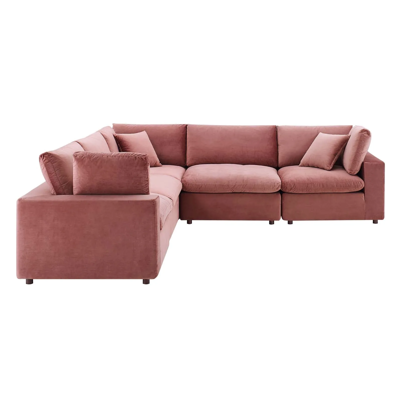 Commix Down Filled Overstuffed Performance Velvet 5-Piece Sectional Sofa by Modway