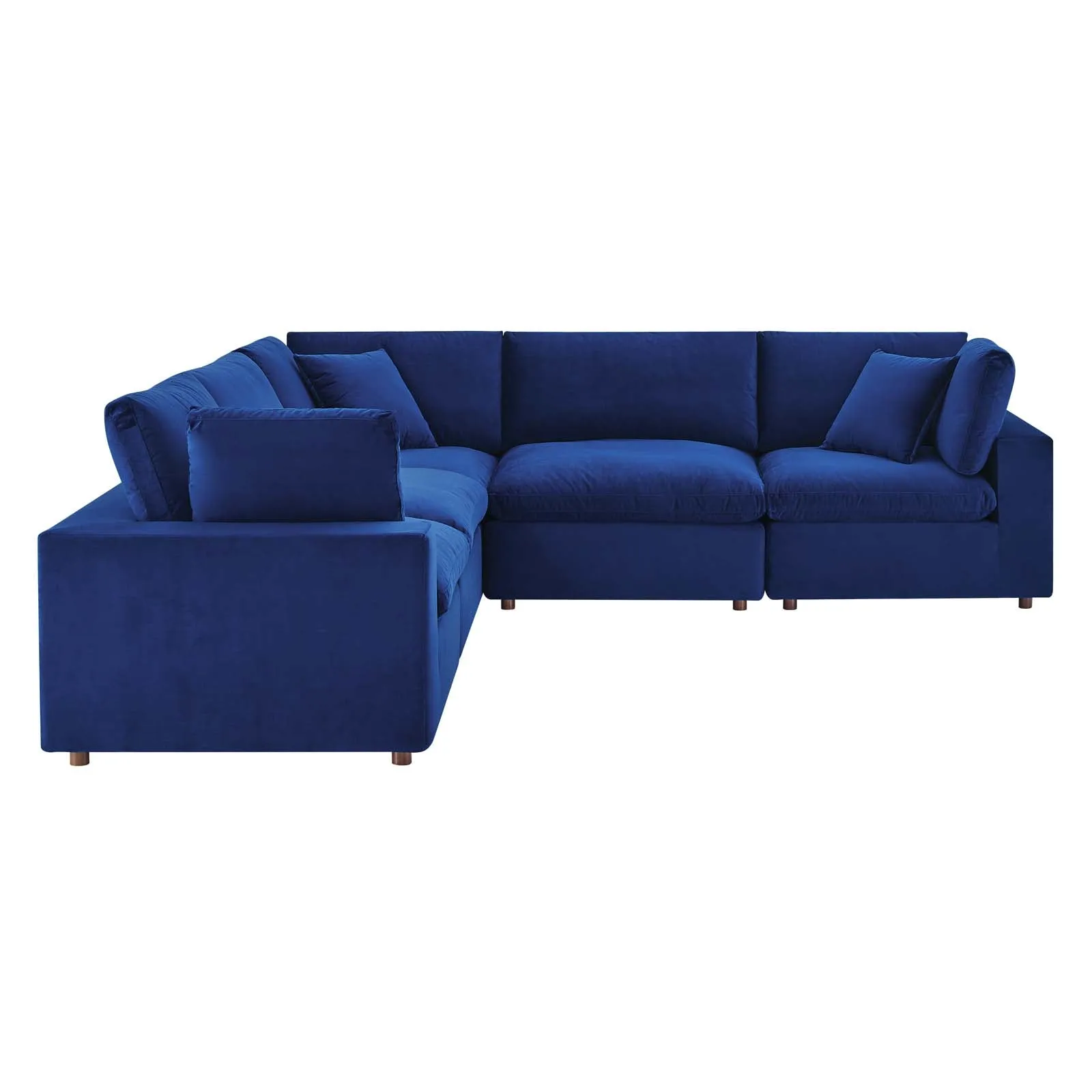 Commix Down Filled Overstuffed Performance Velvet 5-Piece Sectional Sofa by Modway