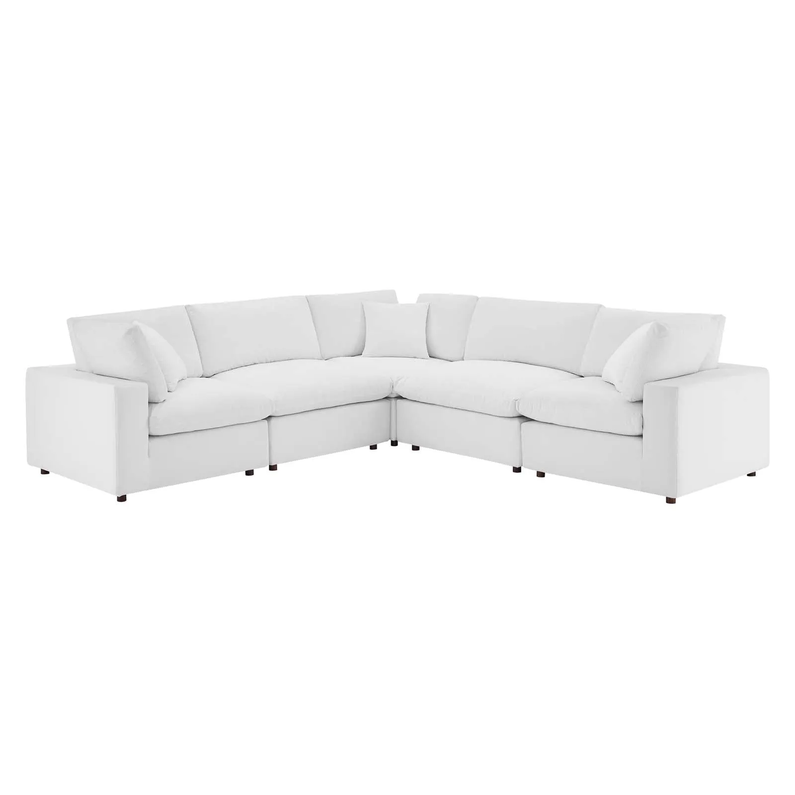 Commix Down Filled Overstuffed Performance Velvet 5-Piece Sectional Sofa by Modway