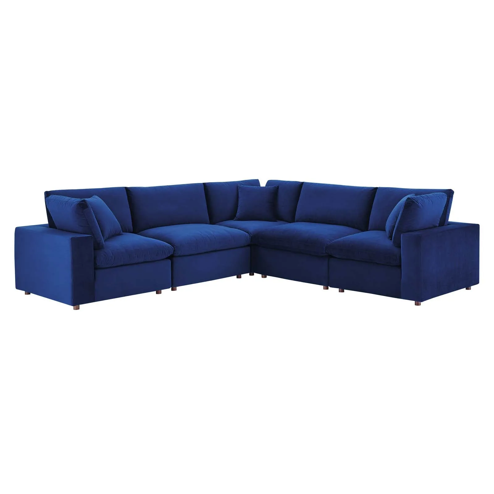 Commix Down Filled Overstuffed Performance Velvet 5-Piece Sectional Sofa by Modway