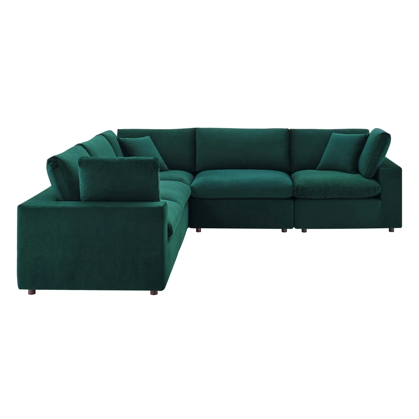 Commix Down Filled Overstuffed Performance Velvet 5-Piece Sectional Sofa by Modway