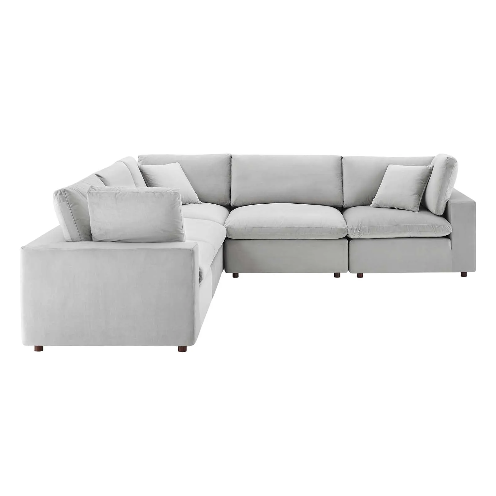 Commix Down Filled Overstuffed Performance Velvet 5-Piece Sectional Sofa by Modway